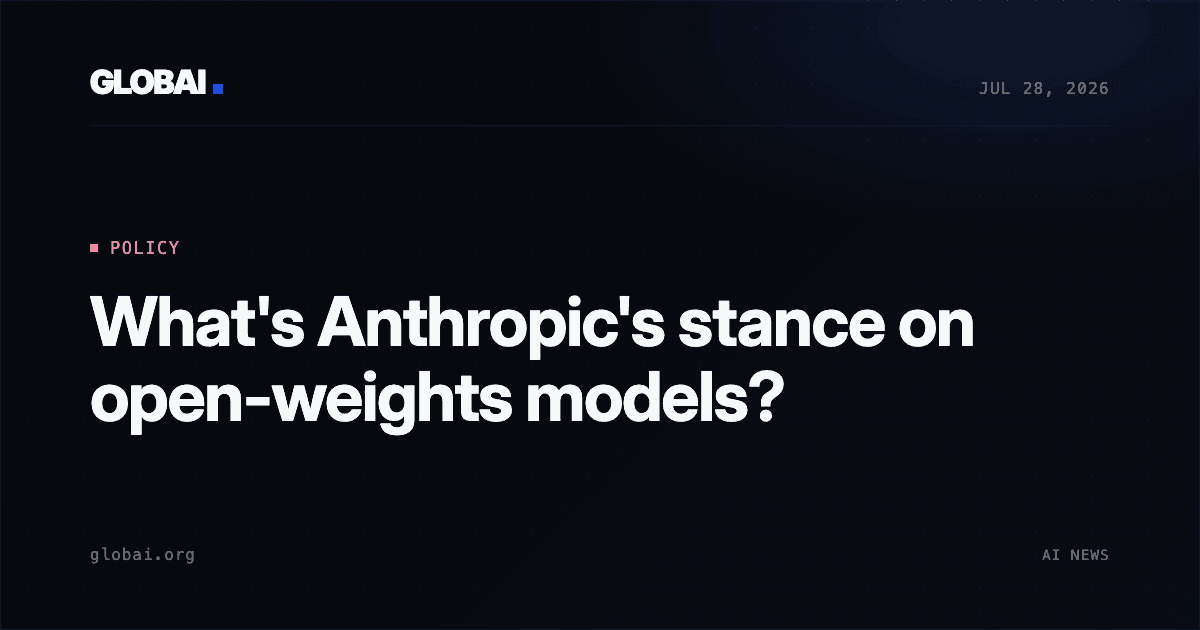 What's Anthropic's stance on open-weights models?