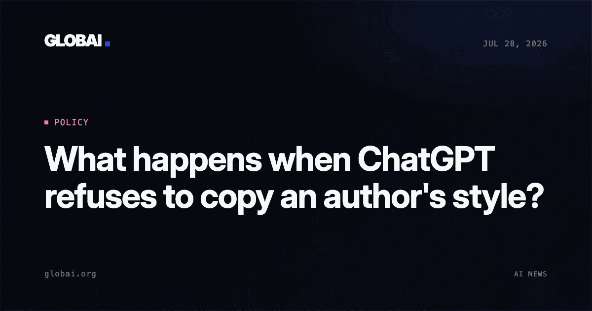 What happens when ChatGPT refuses to copy an author's style?