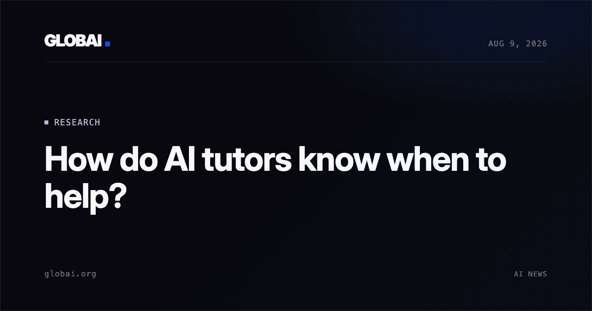 How do AI tutors know when to help?
