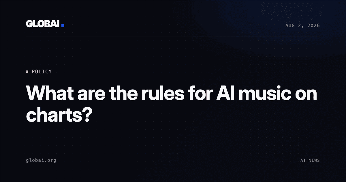 What are the rules for AI music on charts?