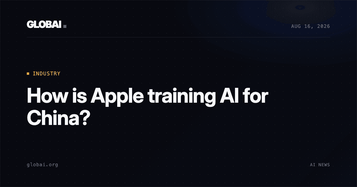 How is Apple training AI for China?