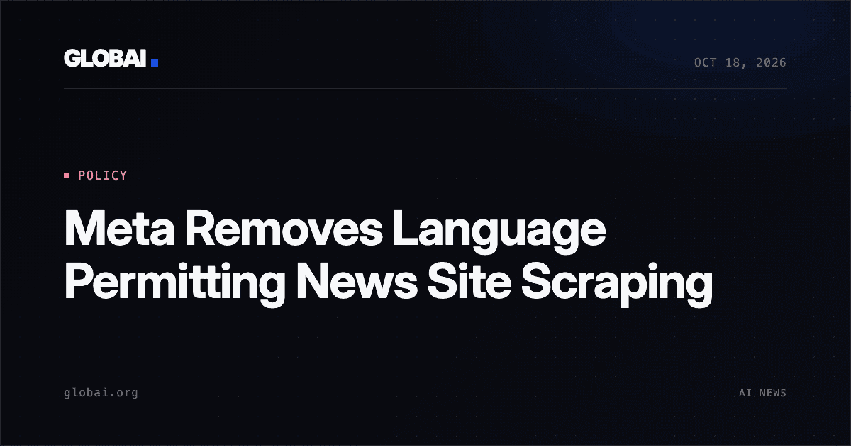 Meta Removes Language Permitting News Site Scraping
