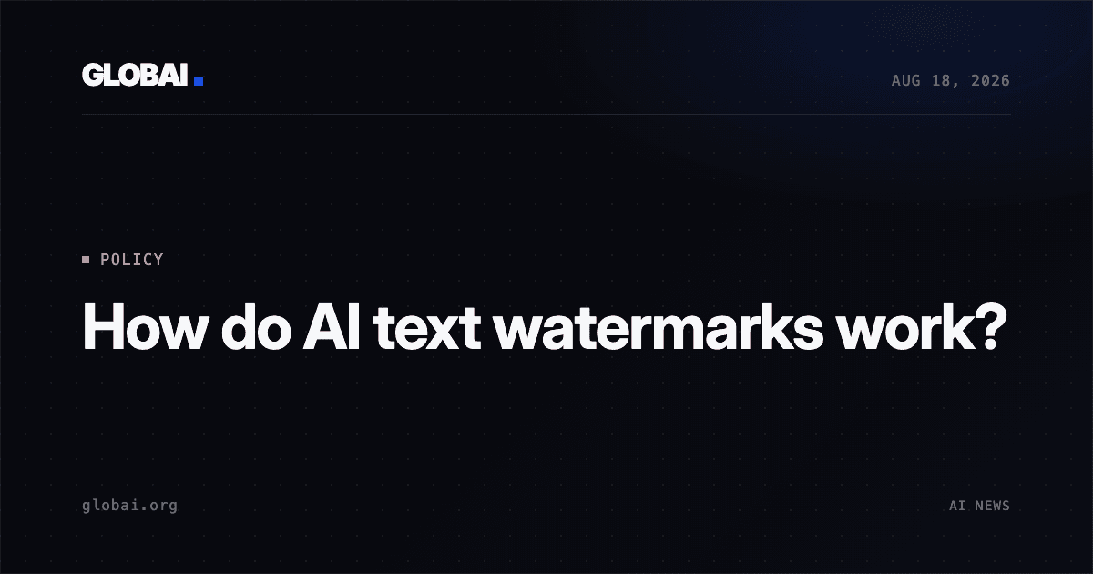 How do AI text watermarks work?