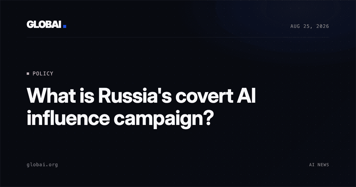 What is Russia's covert AI influence campaign?