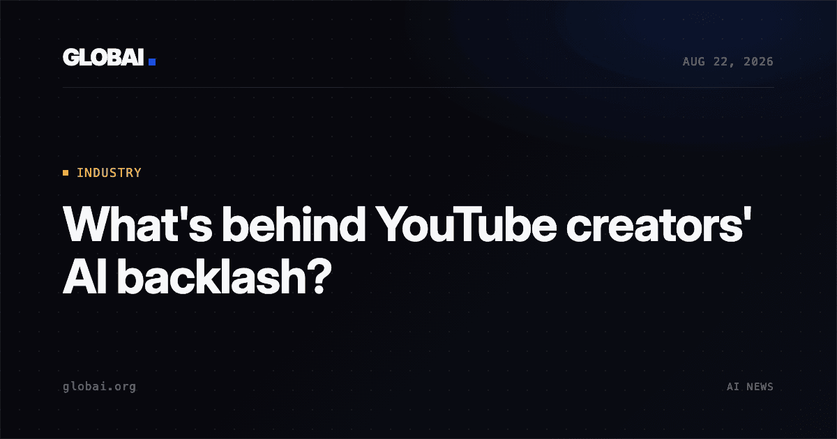What's behind YouTube creators' AI backlash?