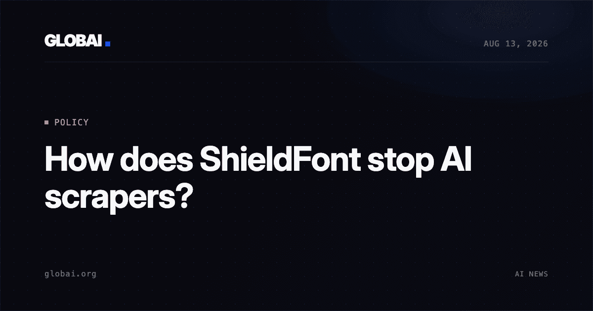 How does ShieldFont stop AI scrapers?