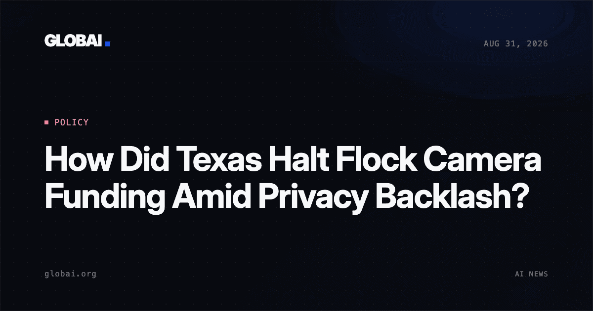 How Did Texas Halt Flock Camera Funding Amid Privacy Backlash?