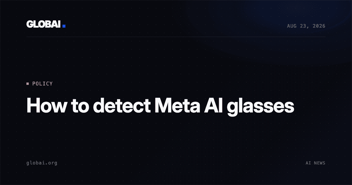 How to detect Meta AI glasses