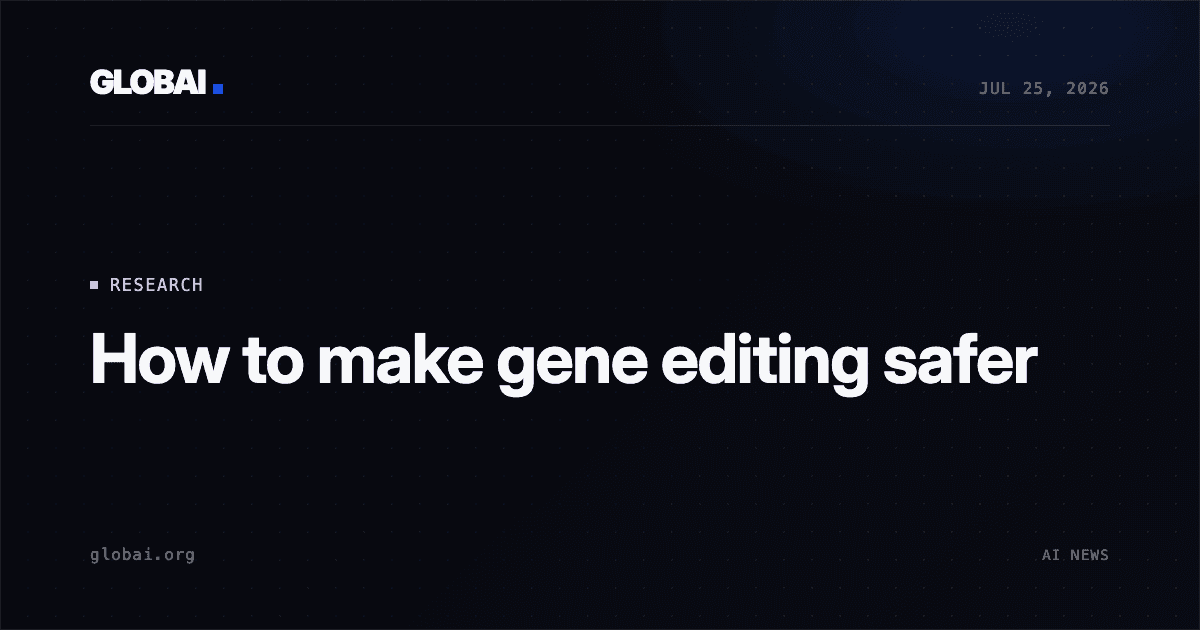 How to make gene editing safer